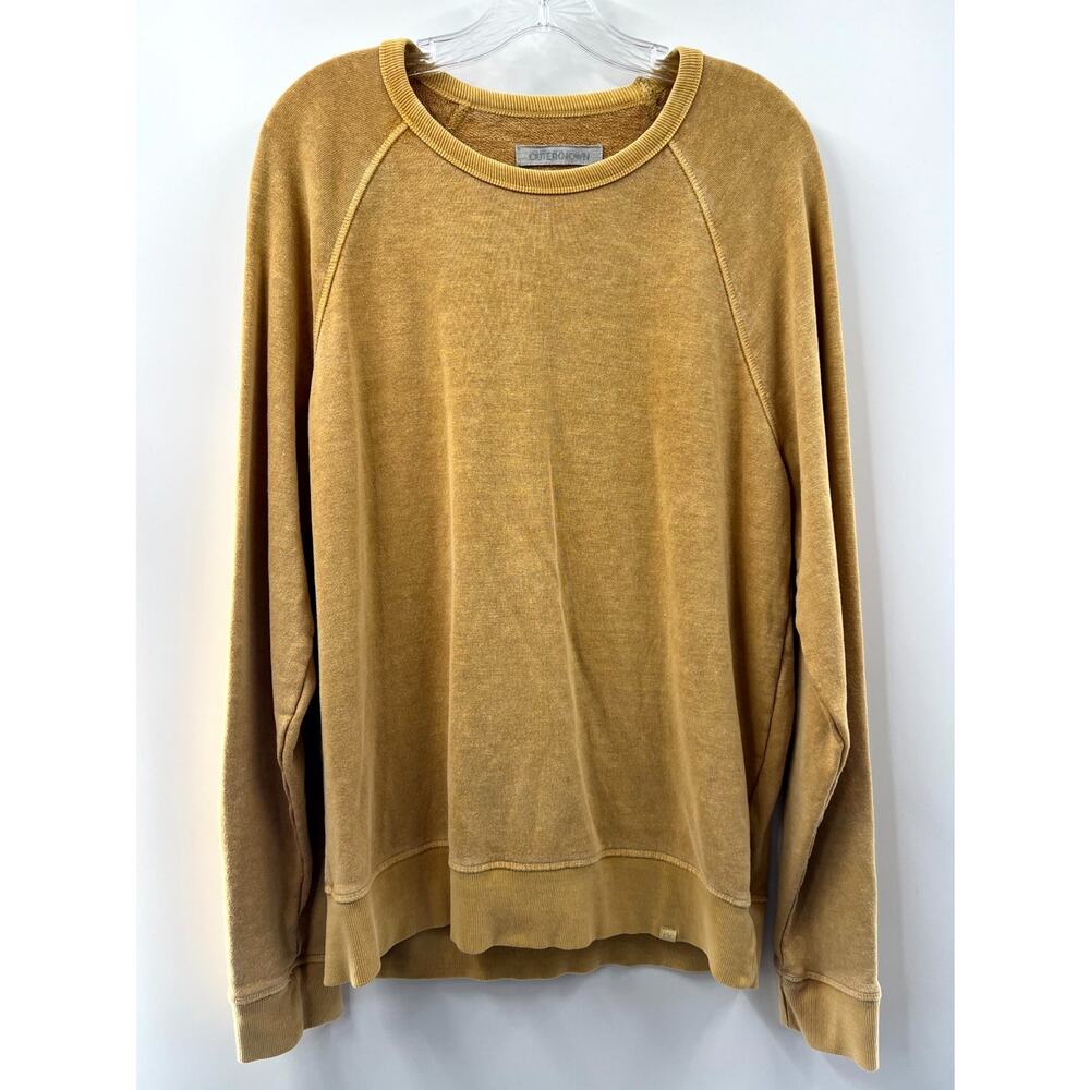 Outerknown Women's Yellow Solid Cotton Long Sleev… - image 1